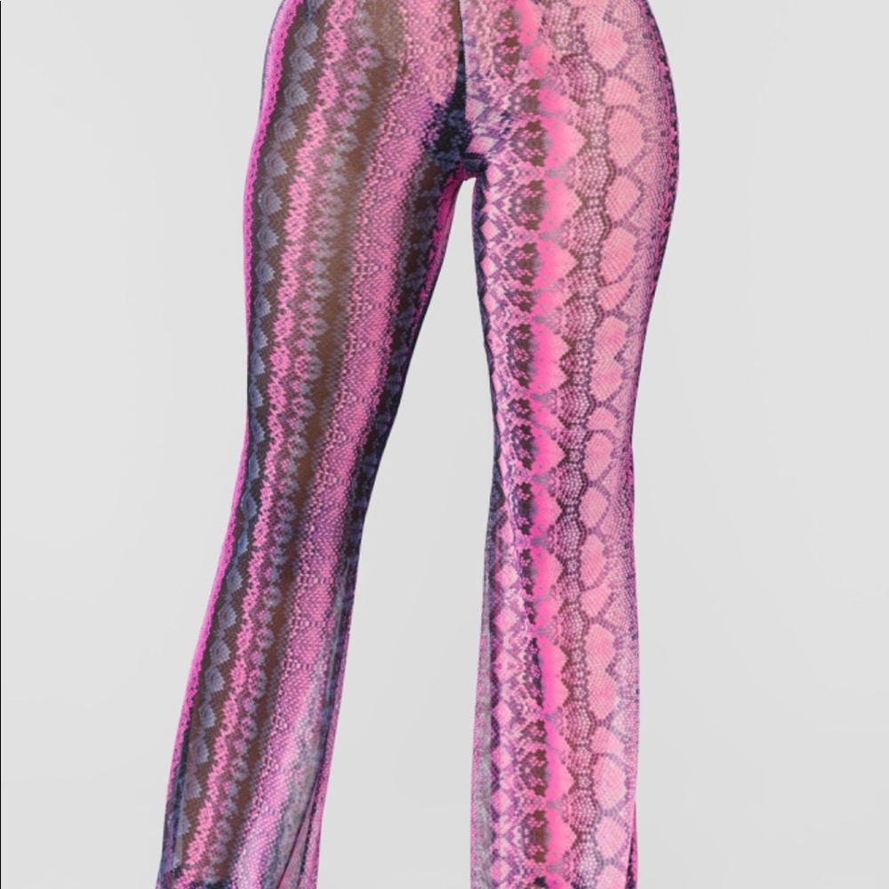 2 Pair Combo Fashion Nova Sheer Pants ( grey pair not included )